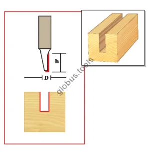 Фреза пазова пряма однозуба Глобус серія 1001