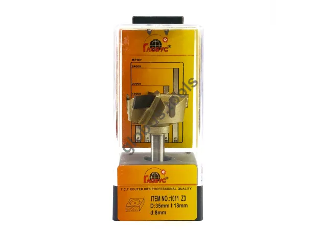 Фото 1 - Фреза для глухих отворів та меблевої петлі (свердло форстнера) Глобус серія 1011