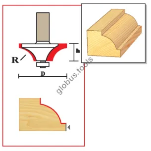 Фреза кромкова калювальна (зовнішній радіус) Глобус серія 1019
