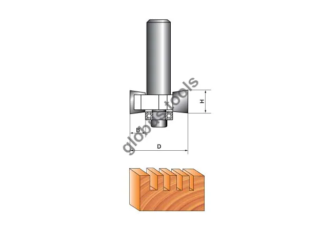Фото 1 - Фреза кромкова фальцева (четвертна) Глобус серія 1023
