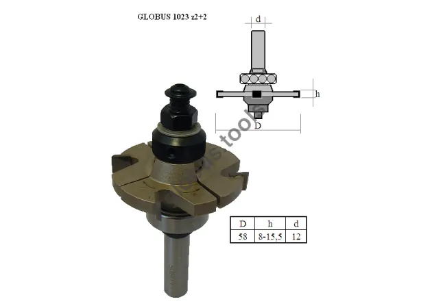 Фото 2 - Фреза кромкова фальцева (четвертна) Глобус серія 1023