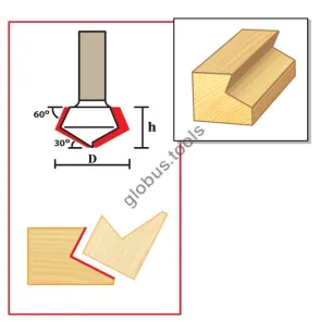 Фреза кромочная конусная, серия 2515