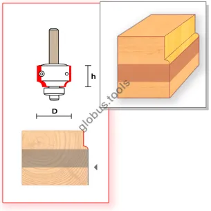 Фреза кромкова калювальна (зовнішній радіус) зі змінними ножами Глобус серія 117