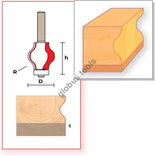 Фреза для виготовлення поручнів Globus серія 2215
