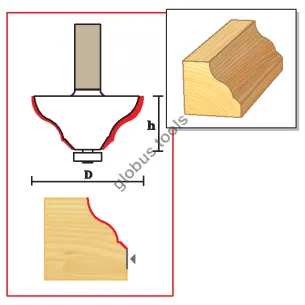 Фреза кромкова фігурна Globus серія 3604