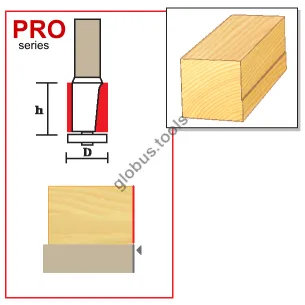 Фреза кромкова пряма з нижнім підшипником Глобус серія 1020 PRO