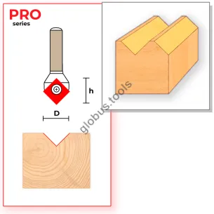 Фреза пазова V-подібна зі змінними ножами Глобус серія 104 PRO